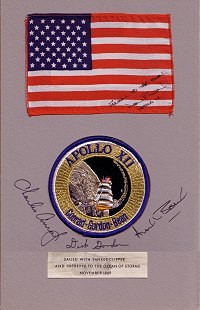 Apollo 12 flown flag presentation