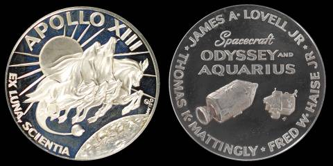 Apollo 13 Franklin Mint medallion