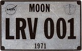 Apollo 15 flown miniature LRV license plate