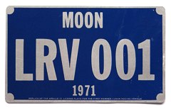 Apollo 15 souvenir license plate