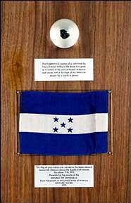 Apollo 17 Goodwill Moonrock presentation with flown flag