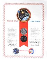 ASTP Manned Flight Awareness medallion presentation