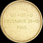 Gemini 6 gold Fliteline medallion back