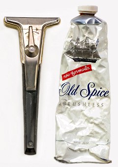 Razor and shaving cream from Apollo 11