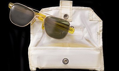 Apollo 11 flown sunglasses and pouch